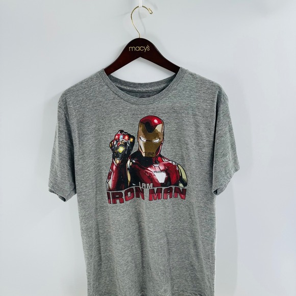 Marvel‎ Avengers Endgame Iron Man Graphic Tee T-Shirt Gray Large - Picture 2 of 8